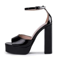 RAID Aasma Platform Heel In Black Patent