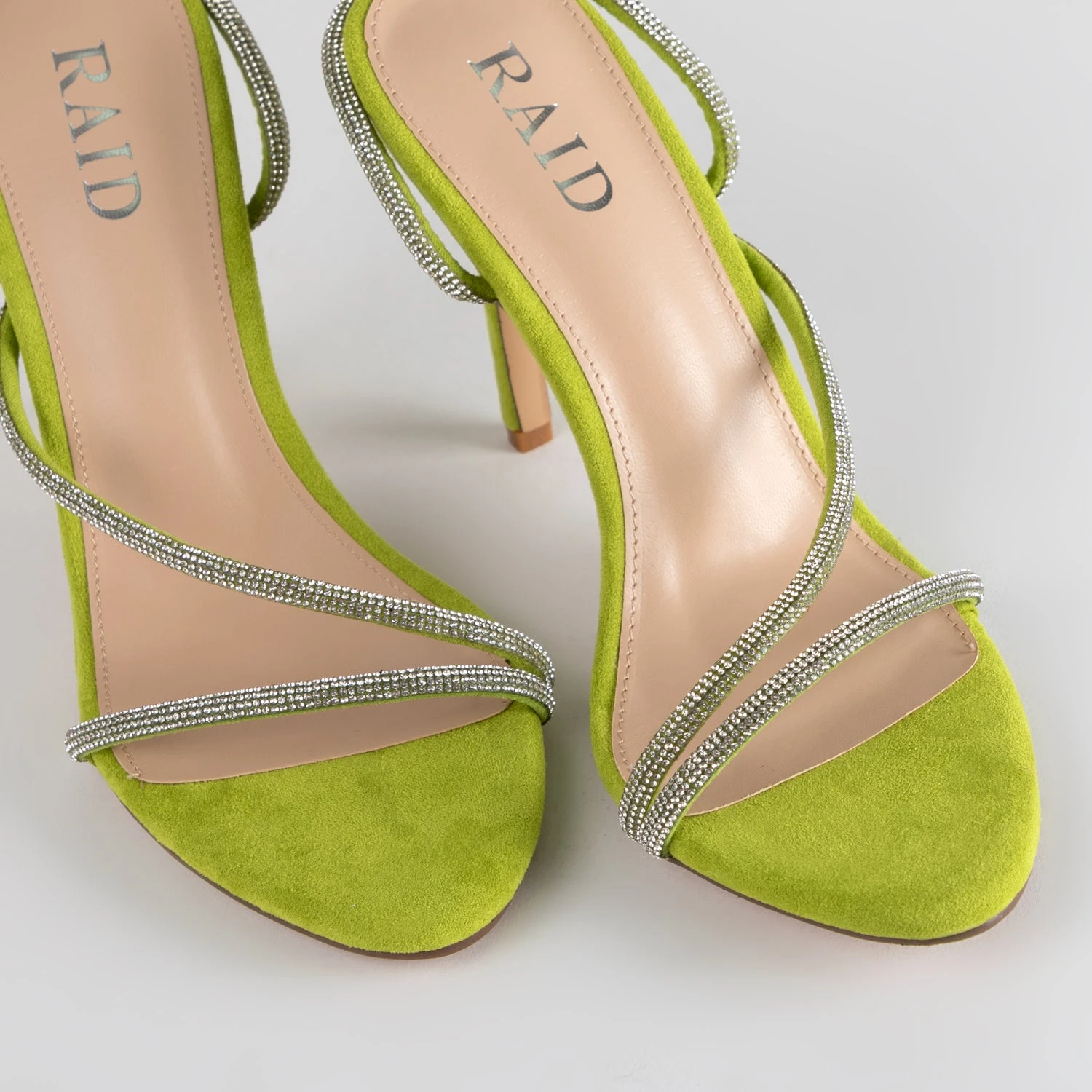 RAID Adila Heeled Mule In Lime - Image 5