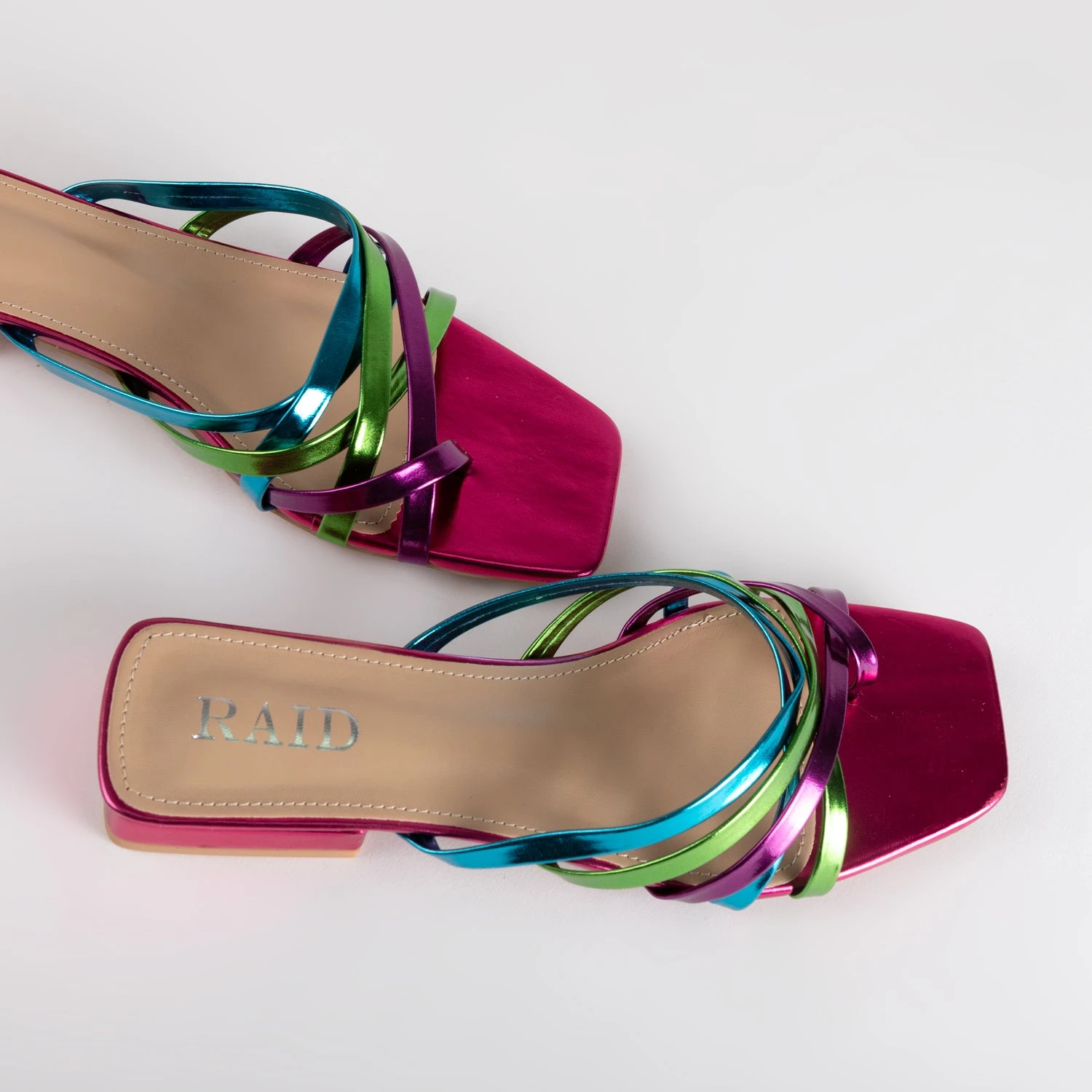 RAID Adonia Flat Mule In Pink Multi - Image 5