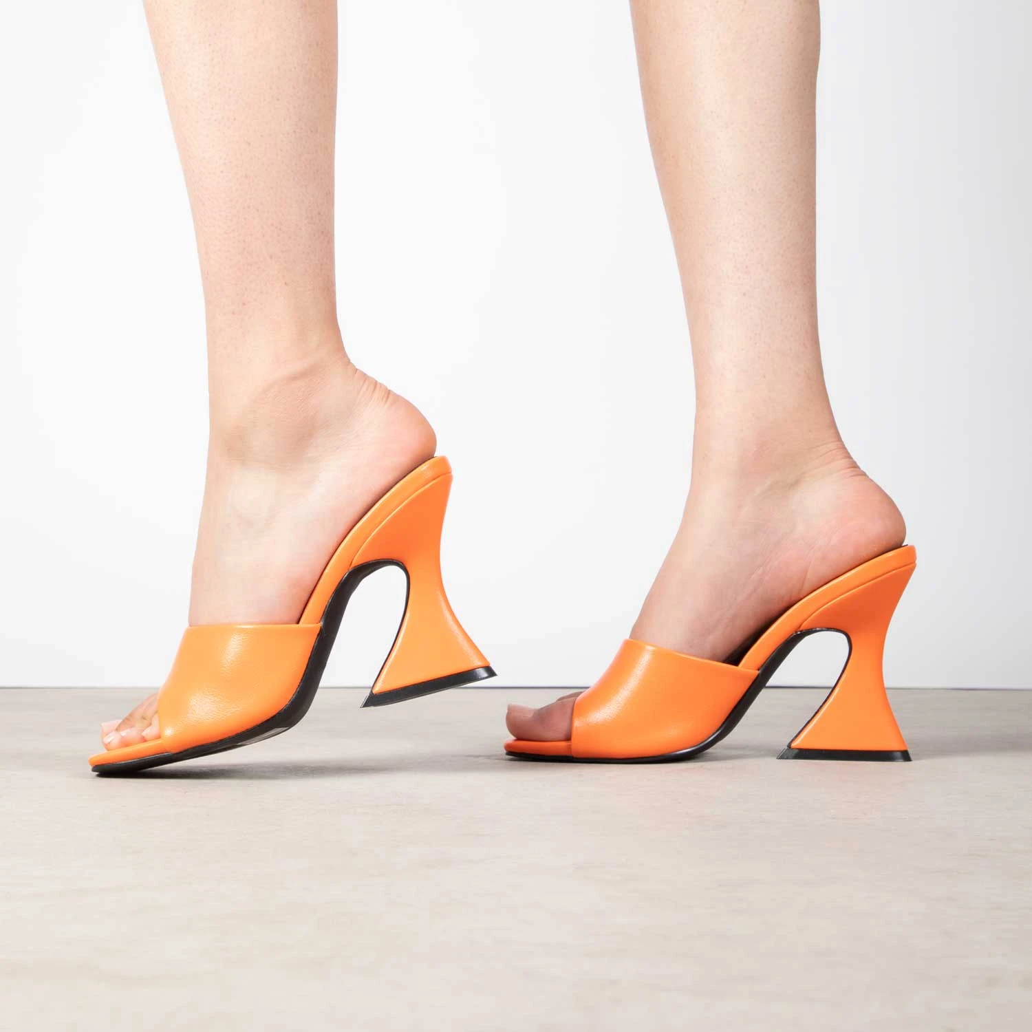 RAID Amantha Heeled Mule In Orange - Image 2