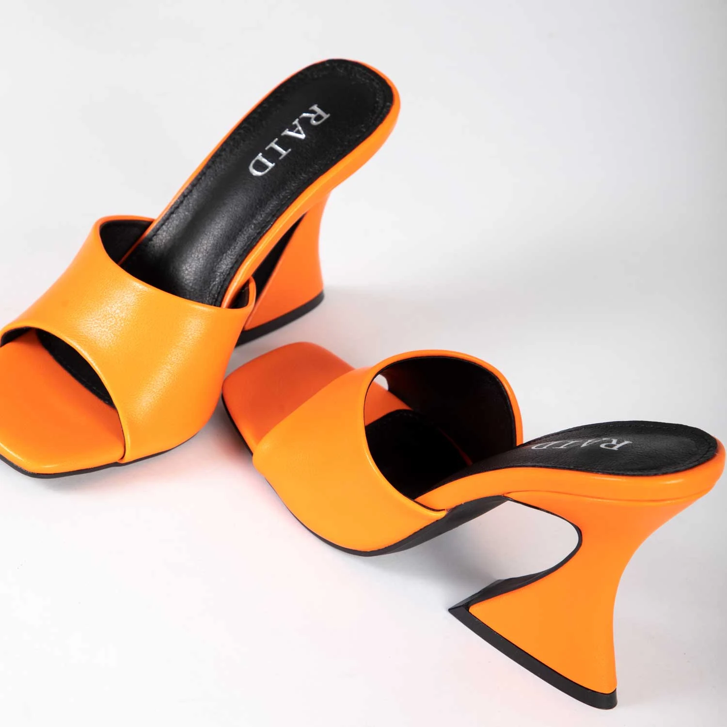 RAID Amantha Heeled Mule In Orange - Image 5