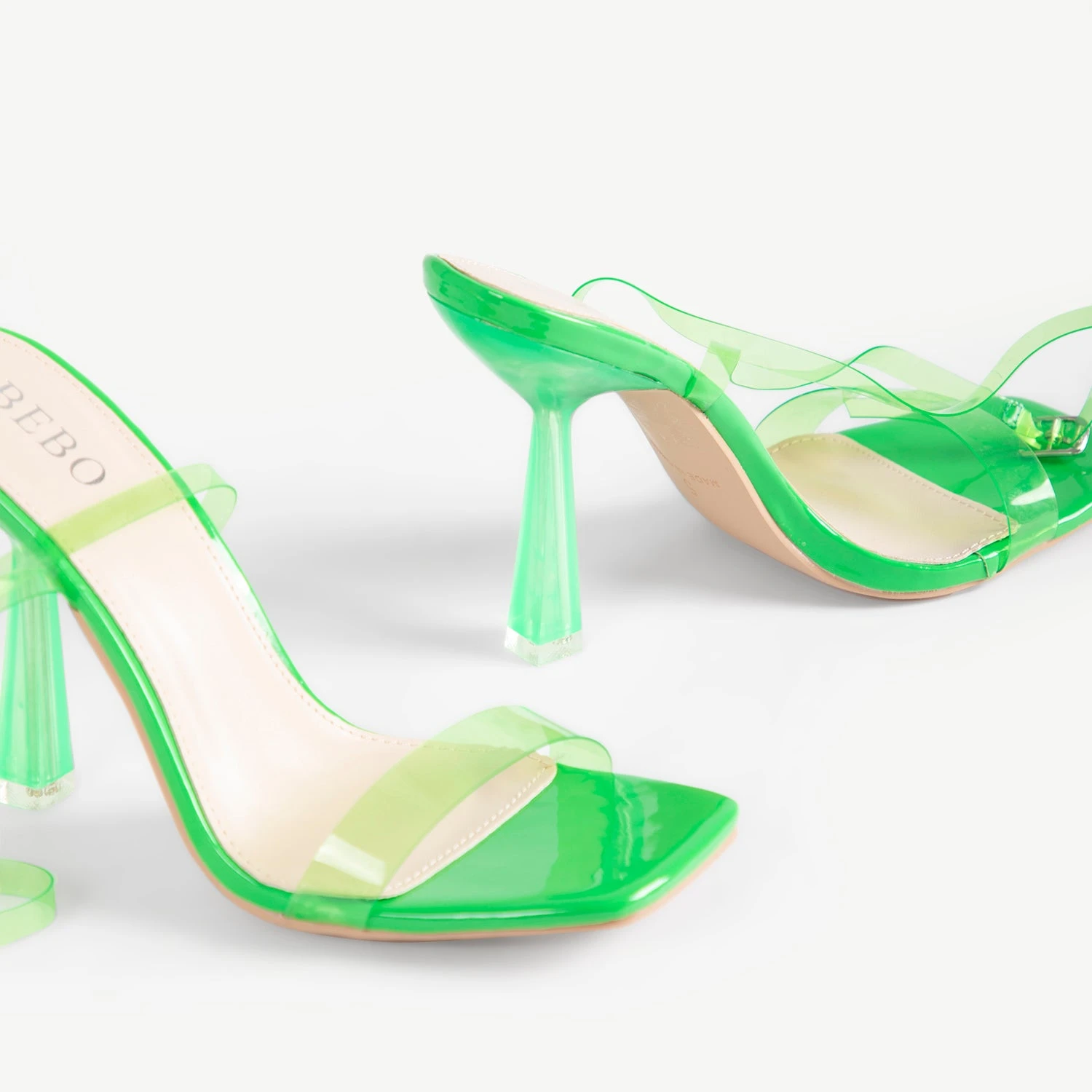 BEBO Arabella Perspex Sandal In Green - Image 4