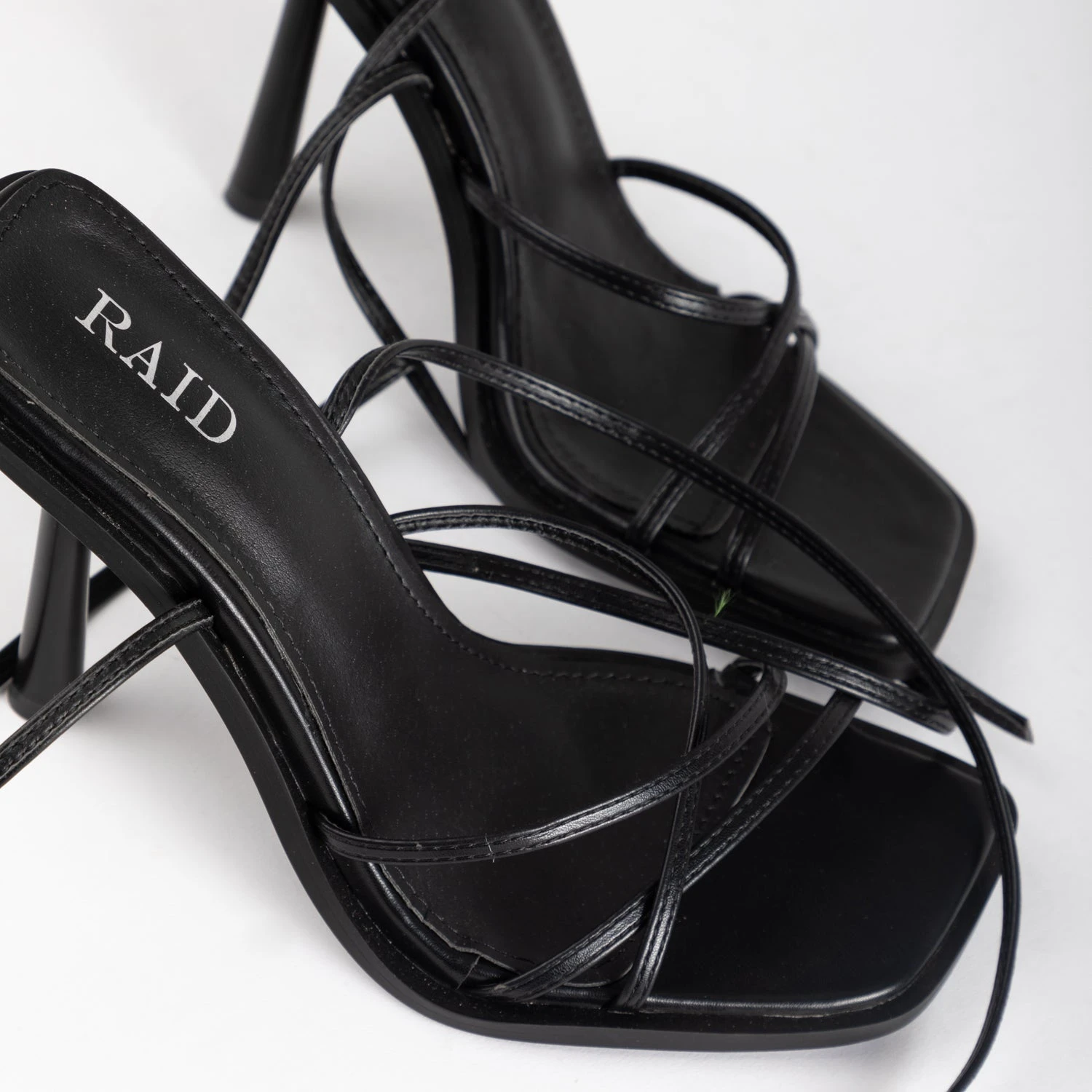 RAID Ayumi Square Toe Sandal In Black - Image 4