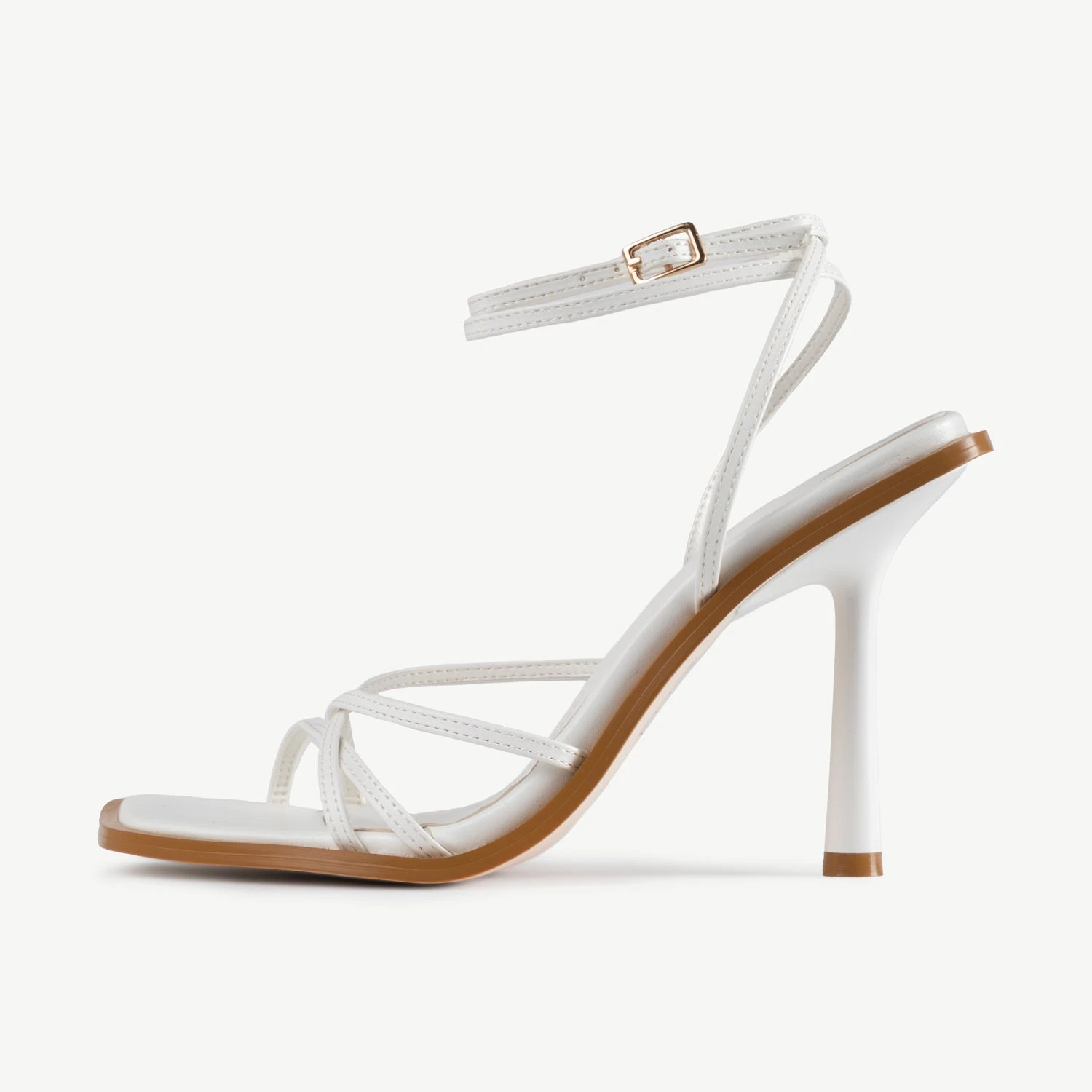 RAID Ayumi Square Toe Sandal In White - Image 6