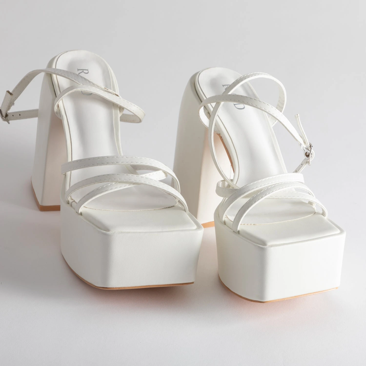 RAID Belcia Platform Sandal In White - Image 5