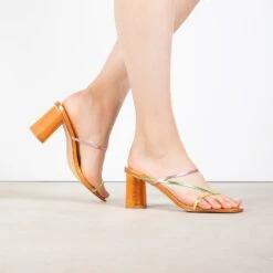 RAID Brioni Heeled Sandal In Orange Multi