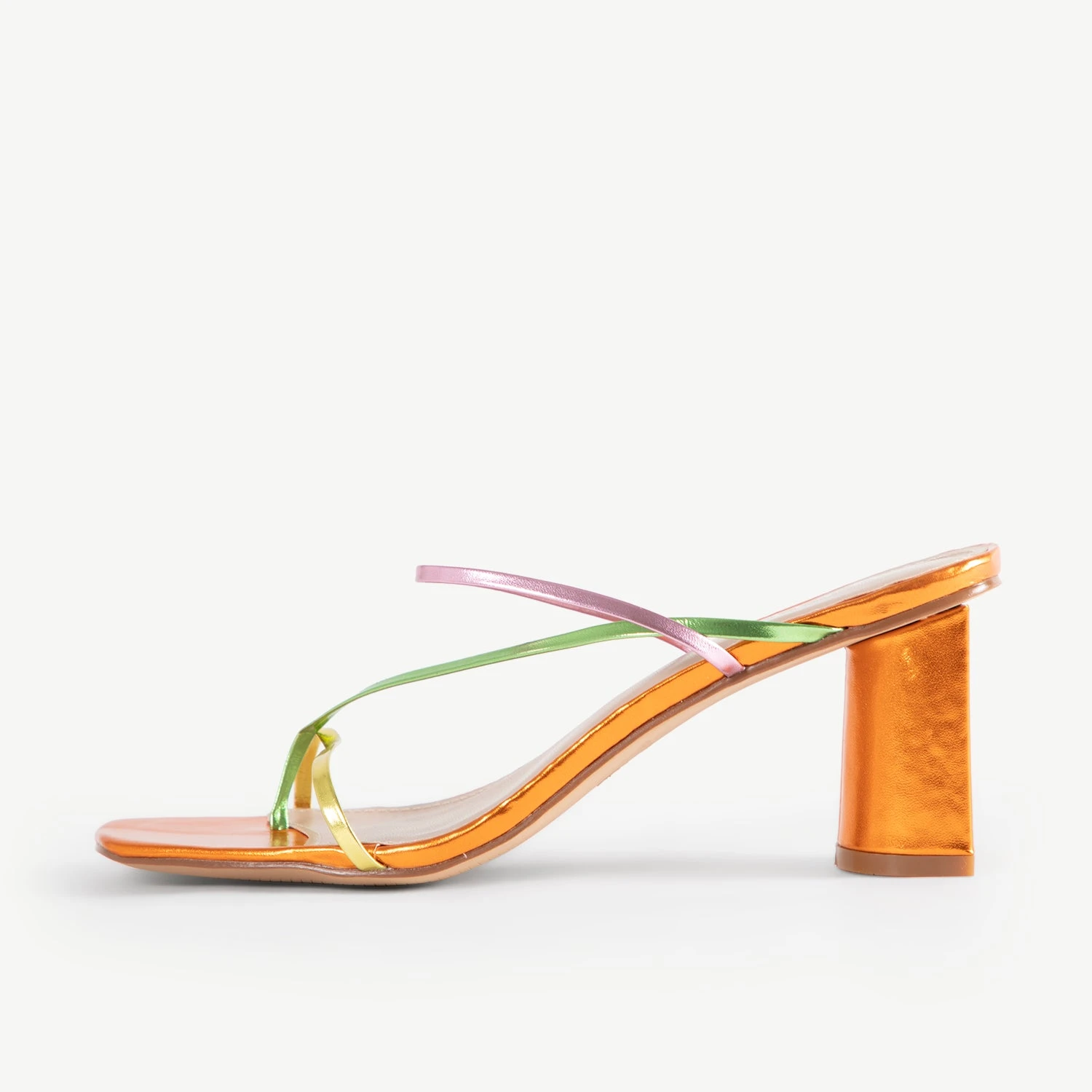 RAID Brioni Heeled Sandal In Orange Multi - Image 5