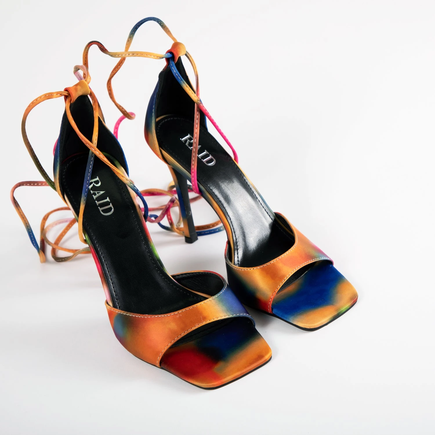 RAID Dawson Strappy Heel In Orange Multi - Image 2