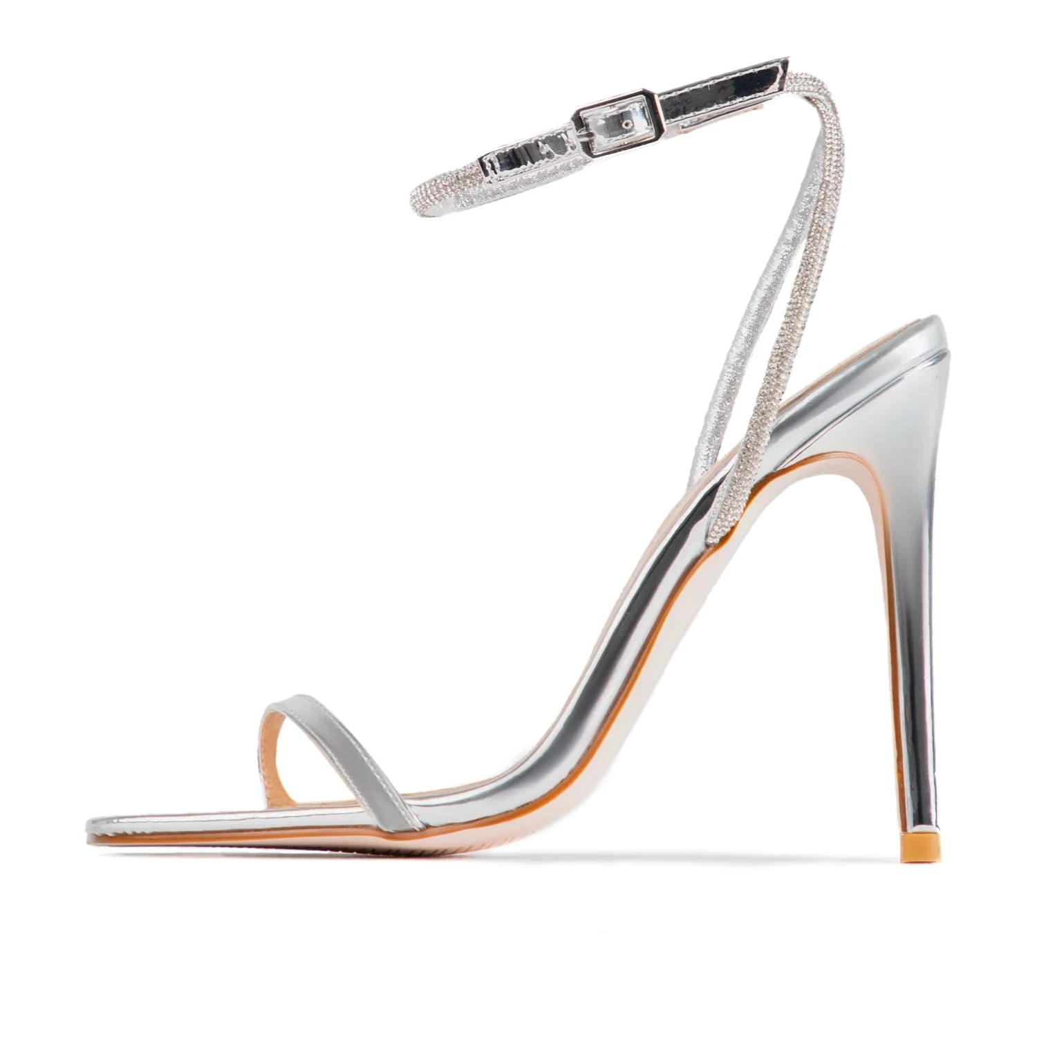 RAID Denisha Heeled Sandal In Silver