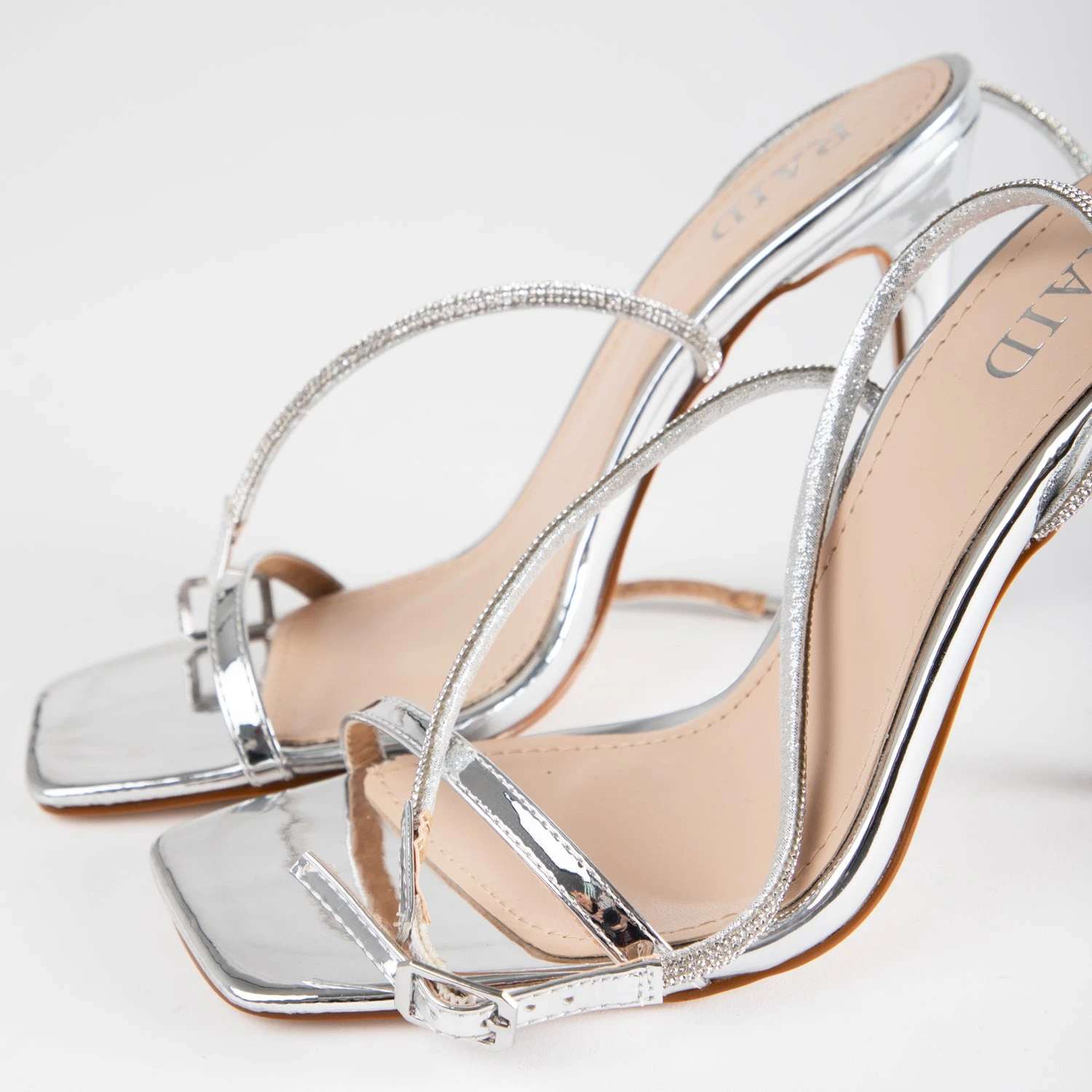 RAID Denisha Heeled Sandal In Silver - Image 5