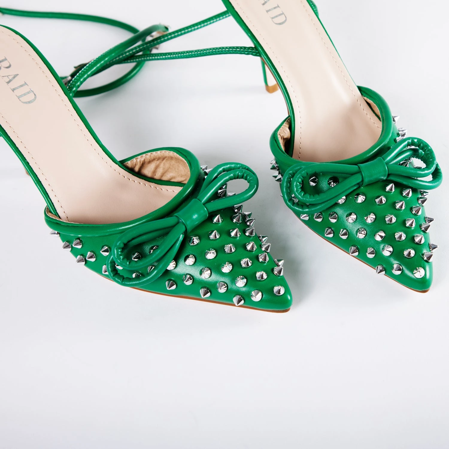 RAID Fawzia Heeled Pump In Green - Image 5