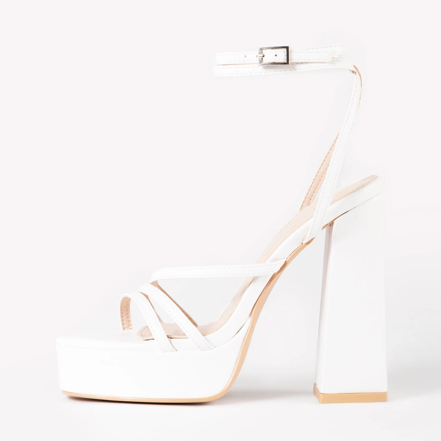 RAID Fia Platform Heel In White - Image 5