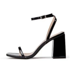 RAID Garry Block Heel Sandal In Black Patent