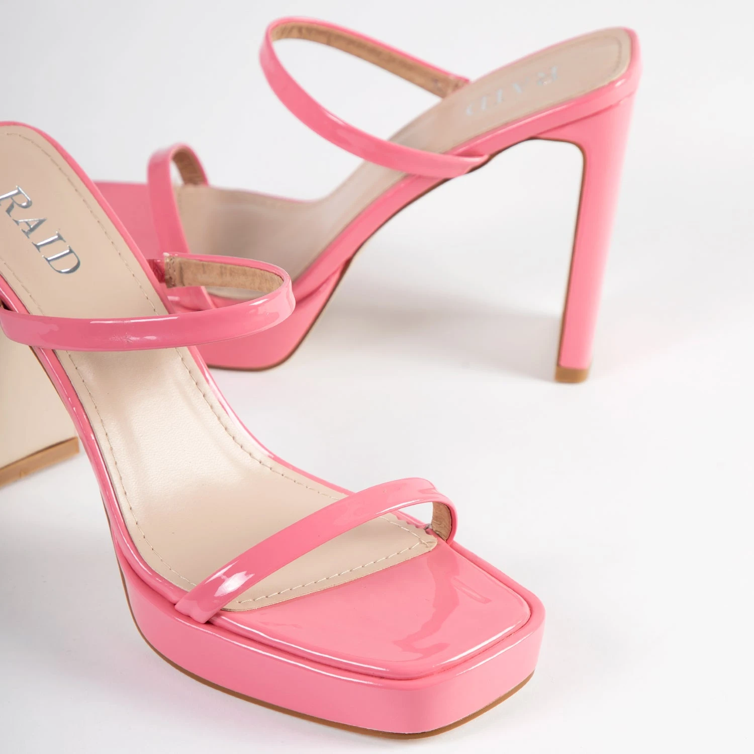 RAID Genica Heeled Mule In Pink - Image 4