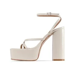 RAID Happy Platform Heel In Off White