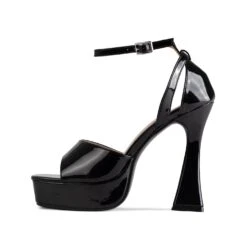 RAID Hope Platform Heels In Black Patent