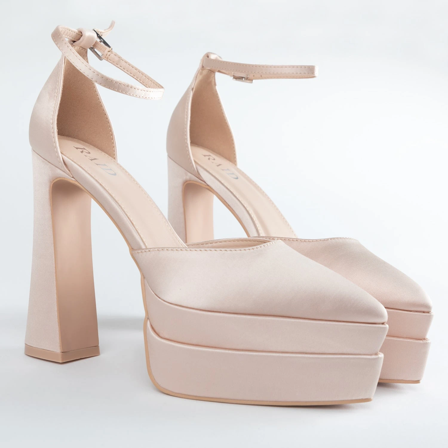 RAID Lavender Platform Heel In Nude - Image 5