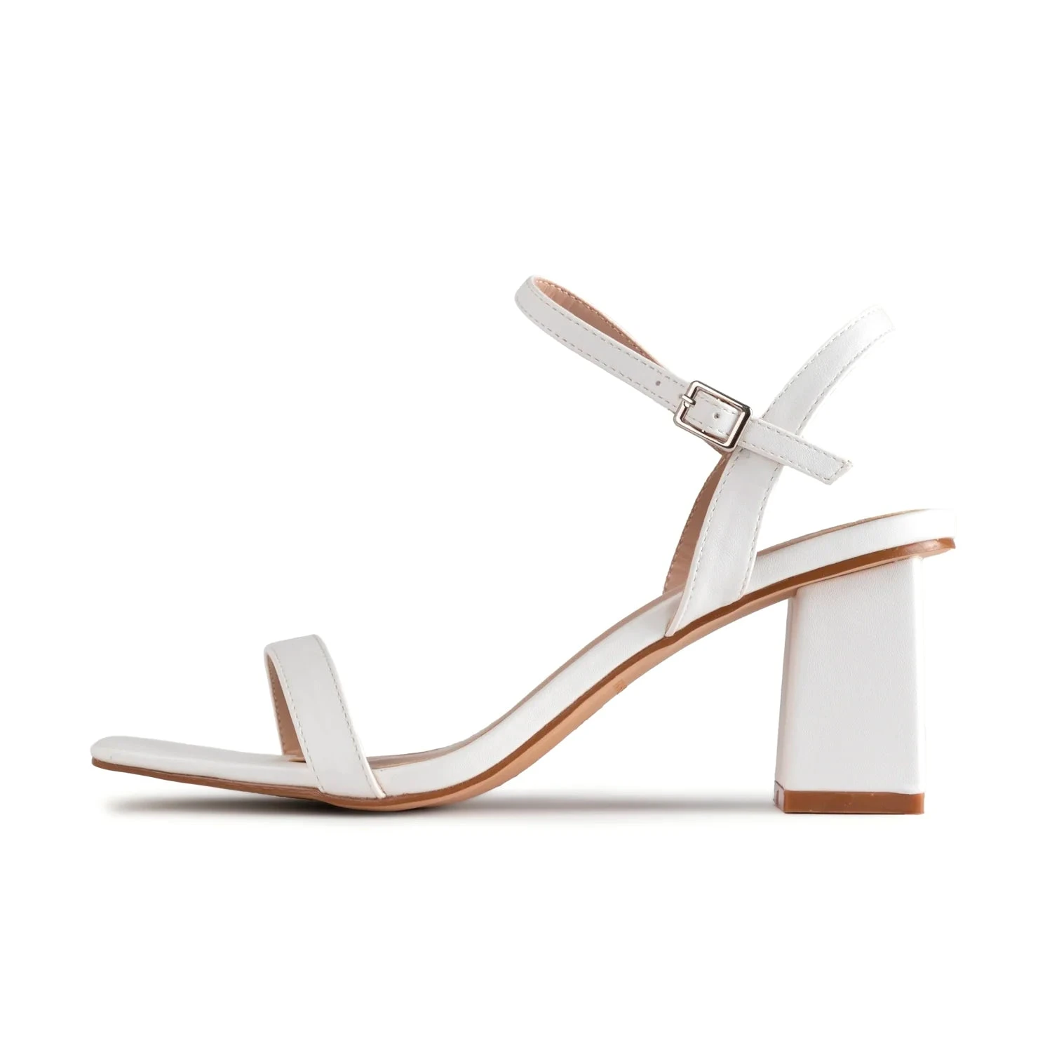 RAID Lilac Block Heeled Sandal In White