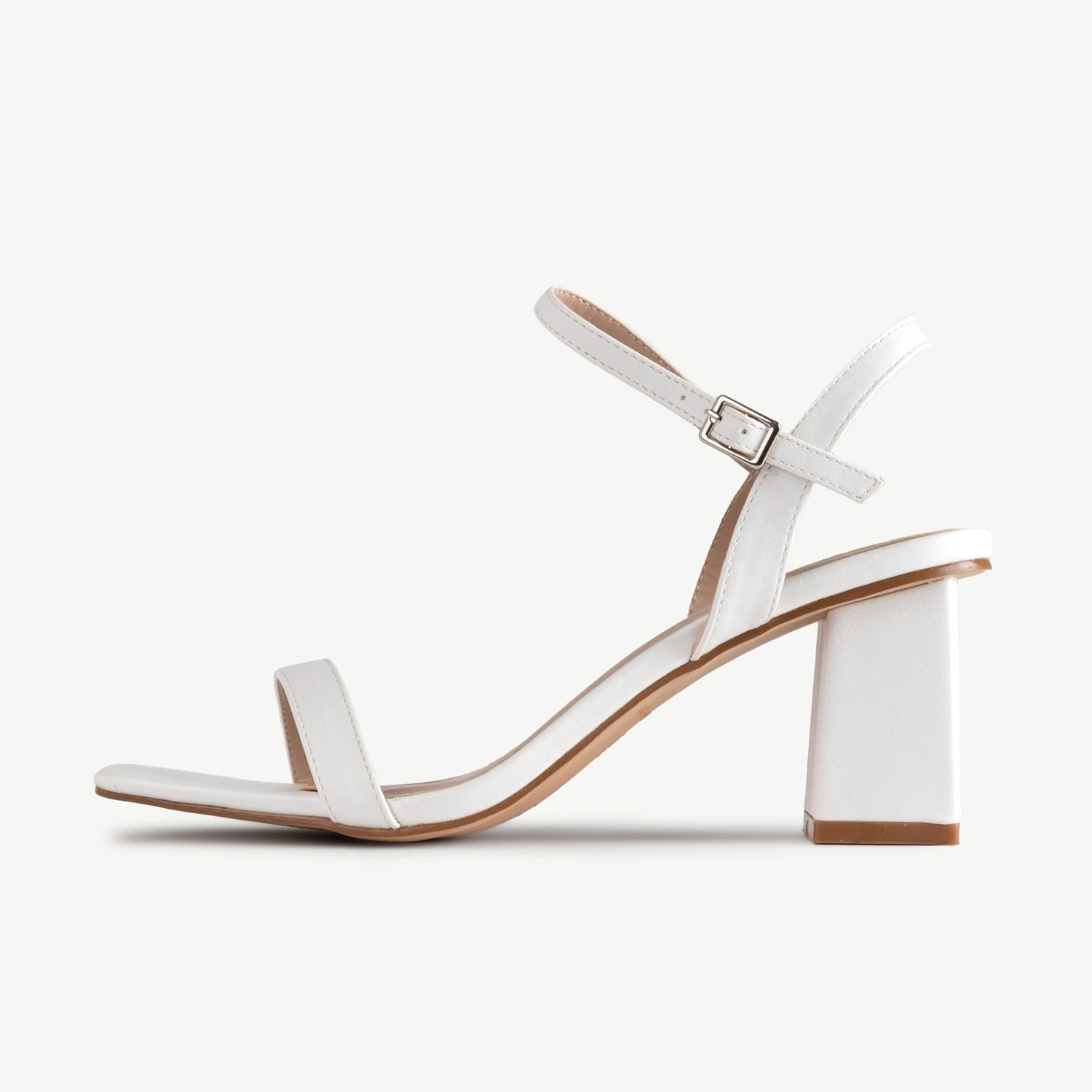 RAID Lilac Block Heeled Sandal In White - Image 6
