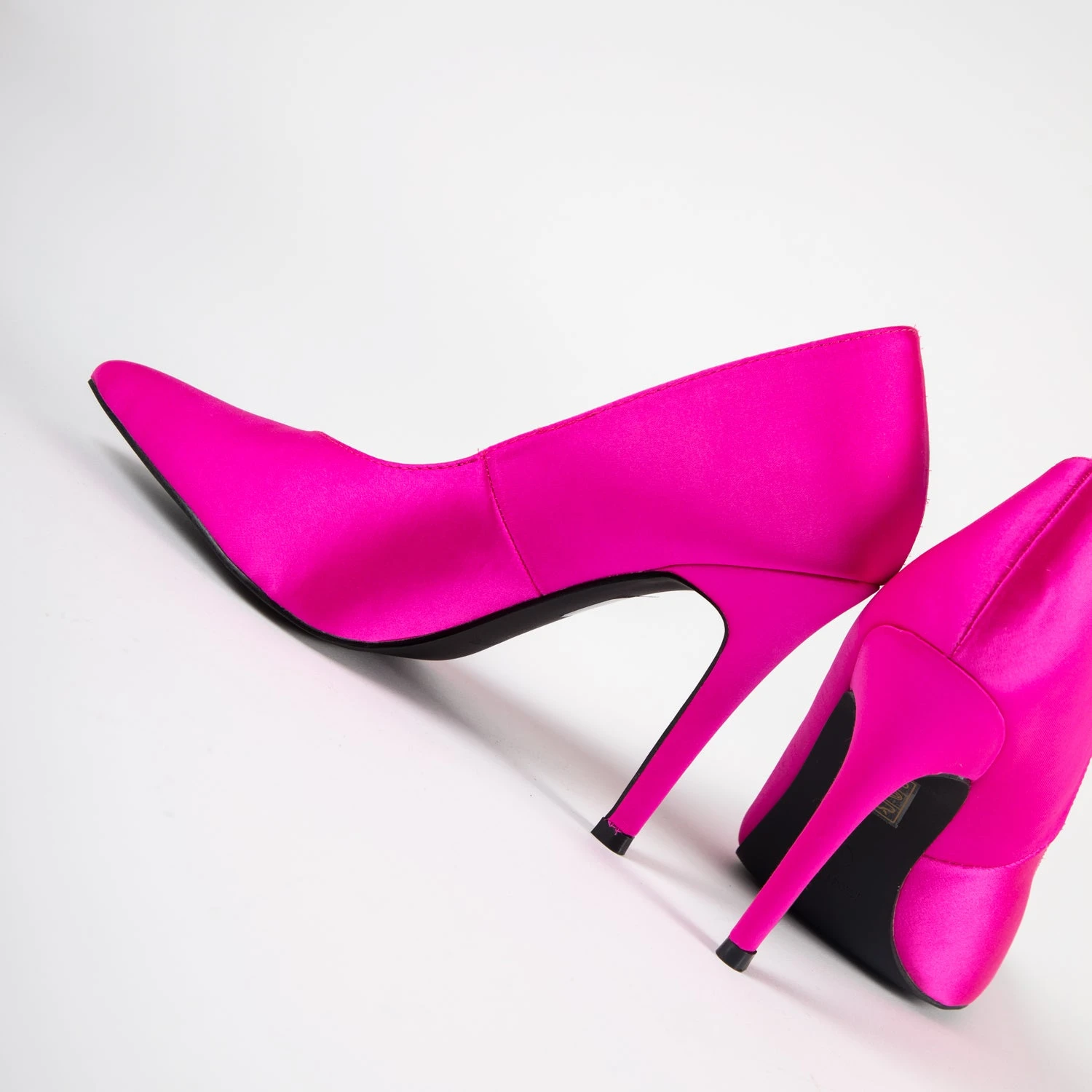 RAID Maliny Court Heel In Hot Pink Satin - Image 5