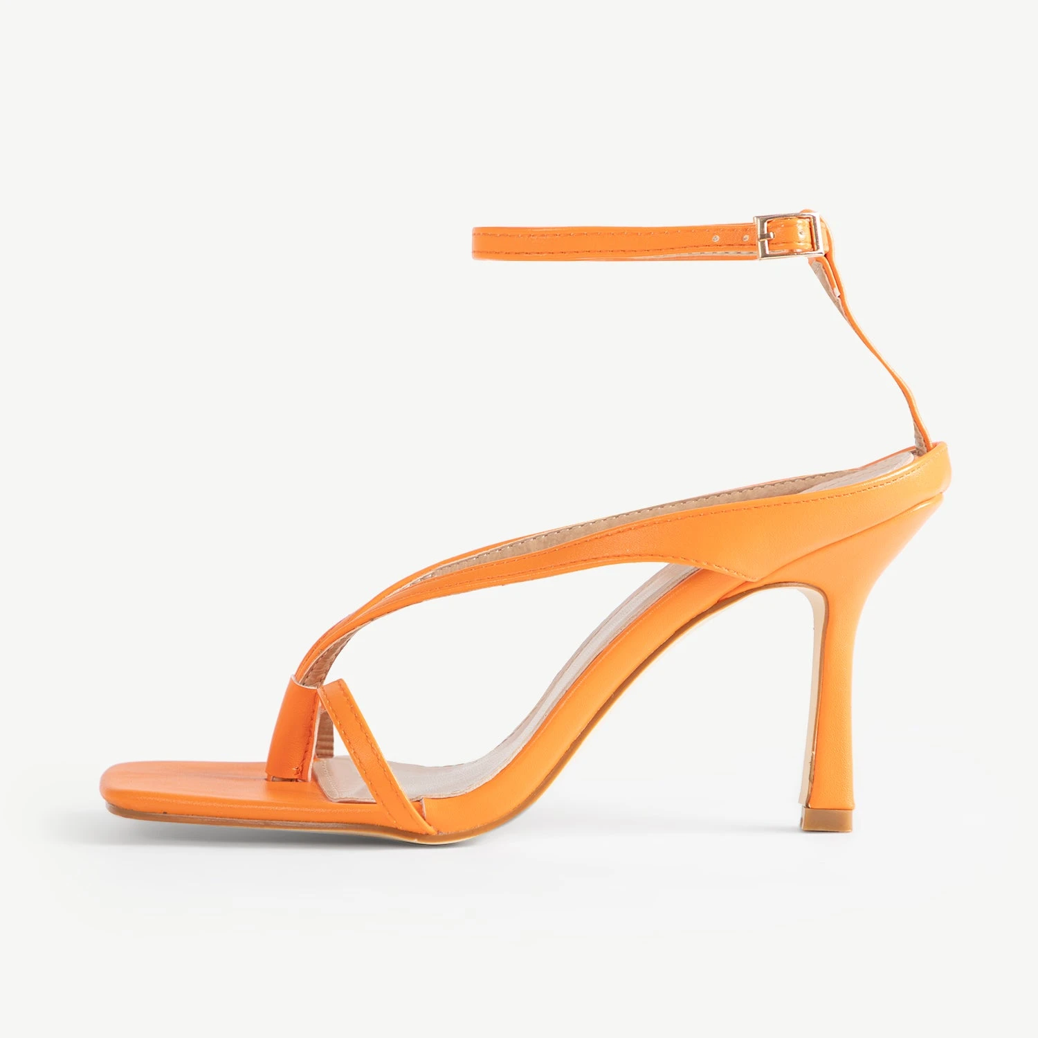 RAID Meeka Square Toe Post Sandal In Orange - Image 5