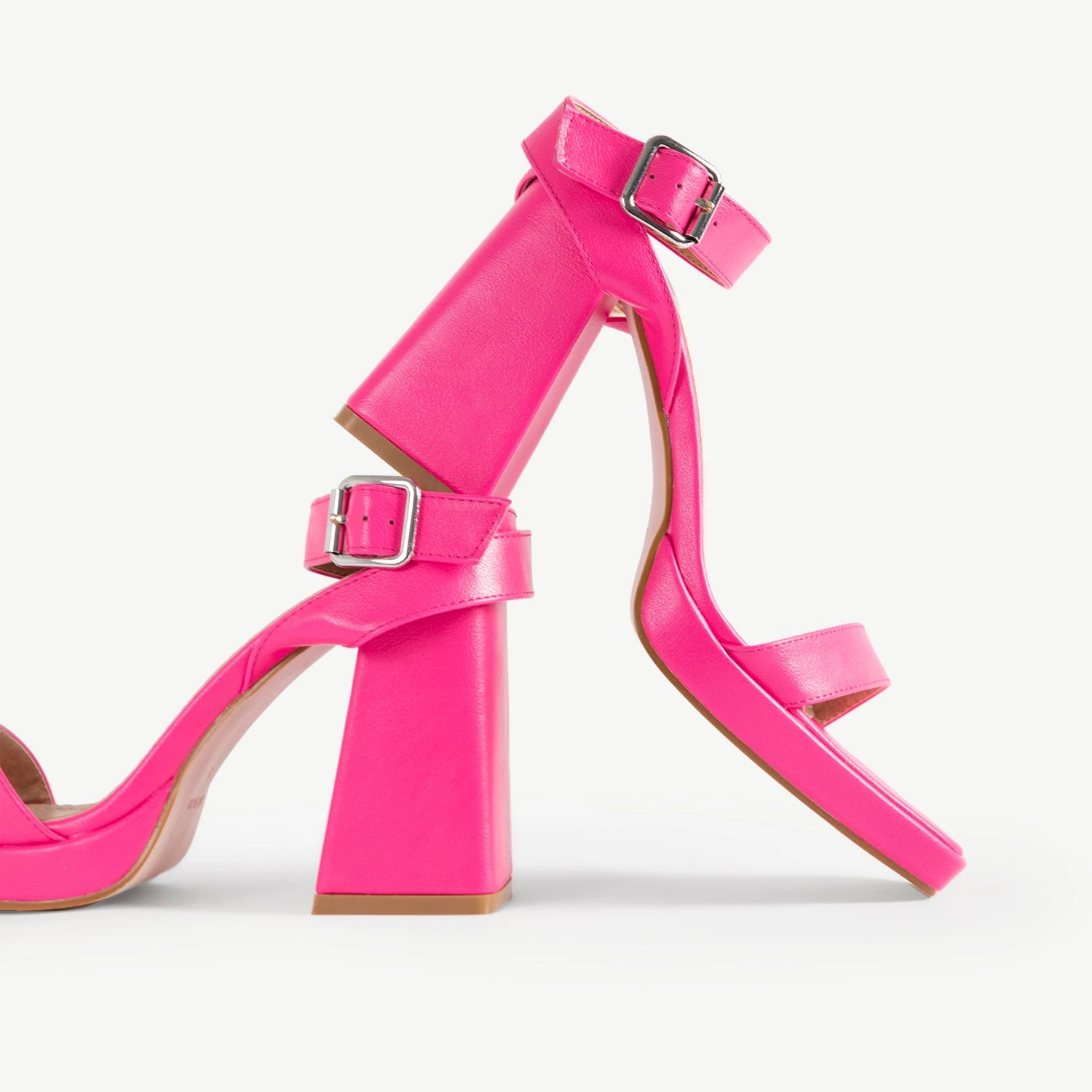 RAID Miami Platform Block Heel In Pink - Image 4