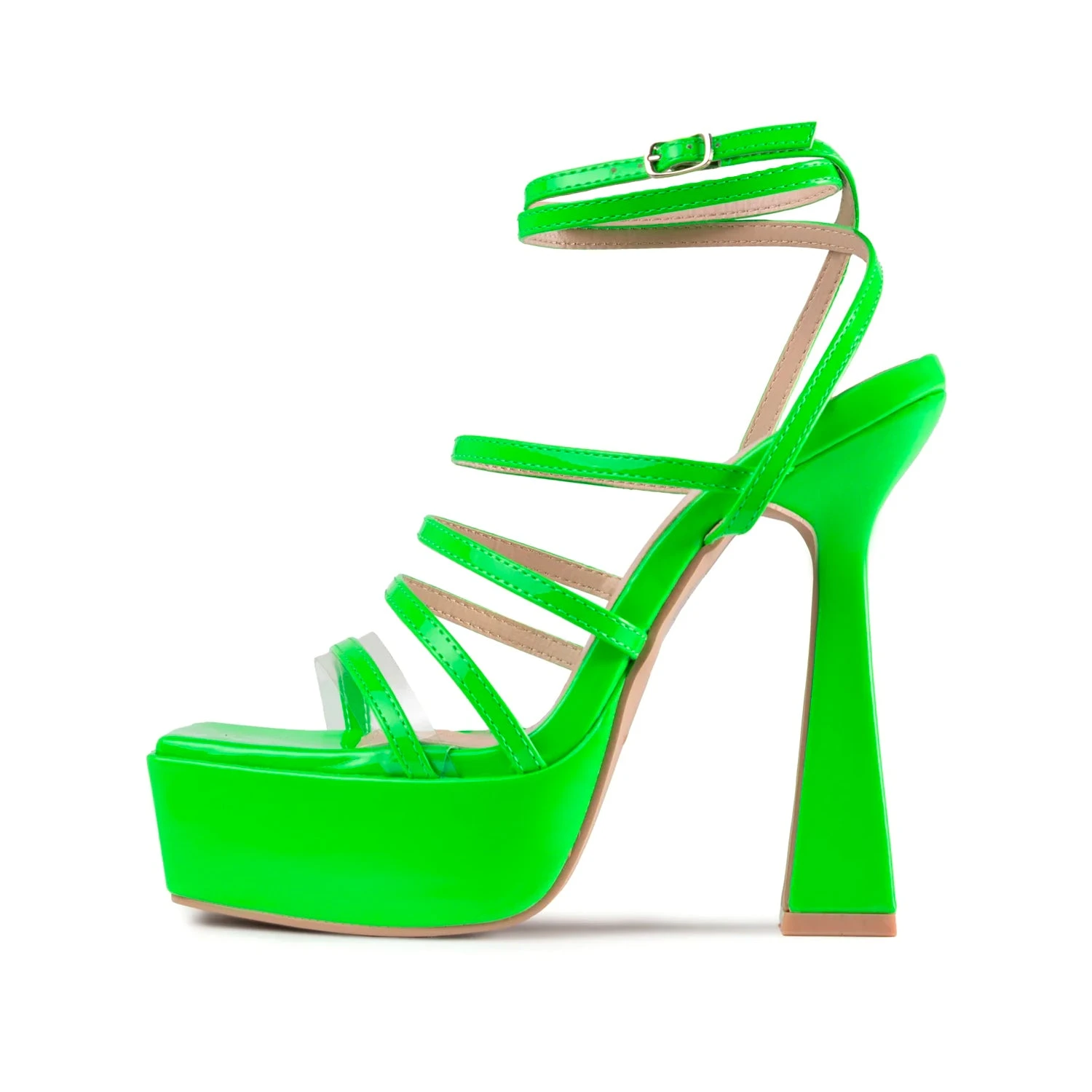 RAID Mishka Platform Heel In Green - Image 6