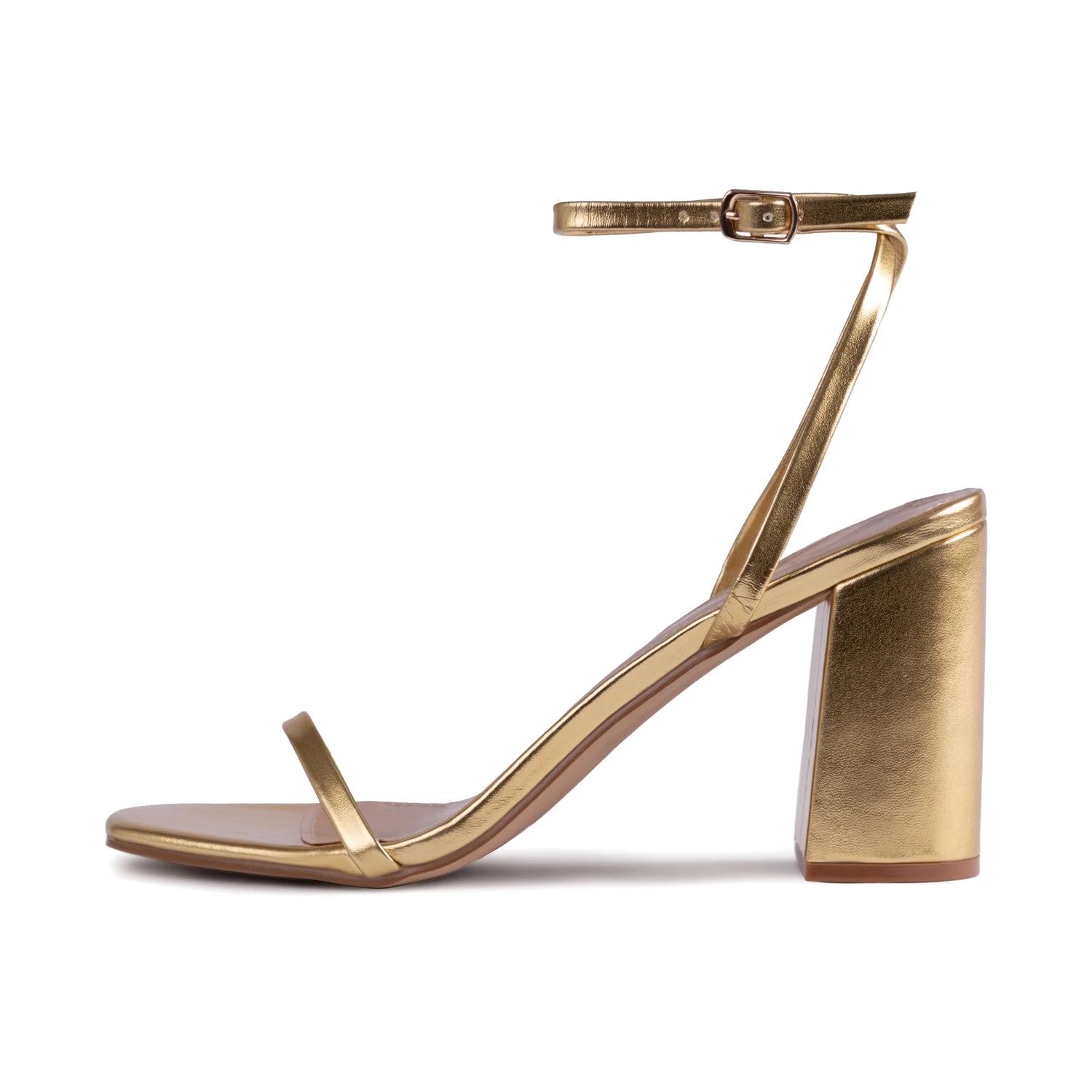 RAID Molika Block Heeled Sandal In Gold - Image 6