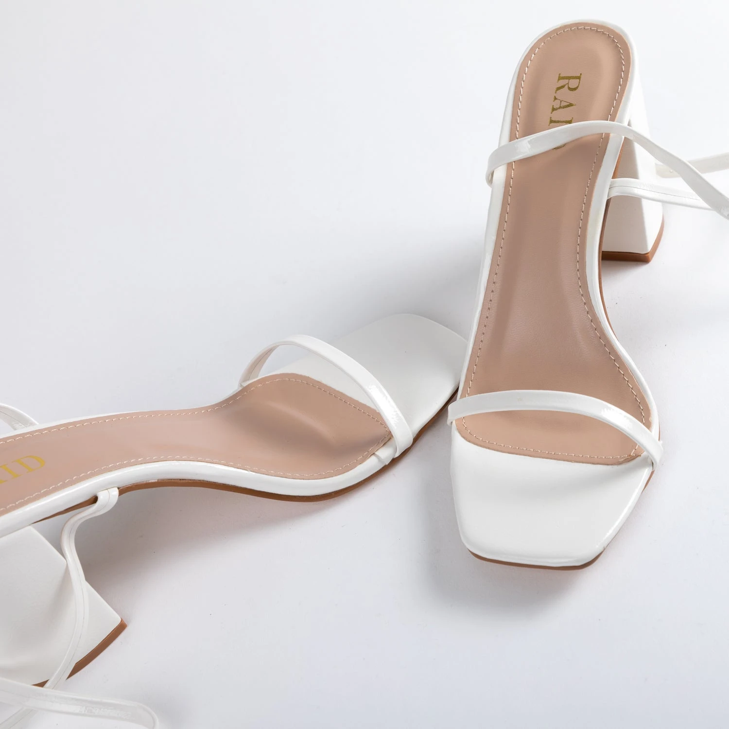 RAID Molika Block Heeled Sandal In White - Image 5