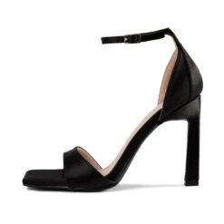 RAID Nethra Heeled Sandal In Black Satin