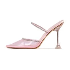 RAID Odalys Perspex Mule In Pink