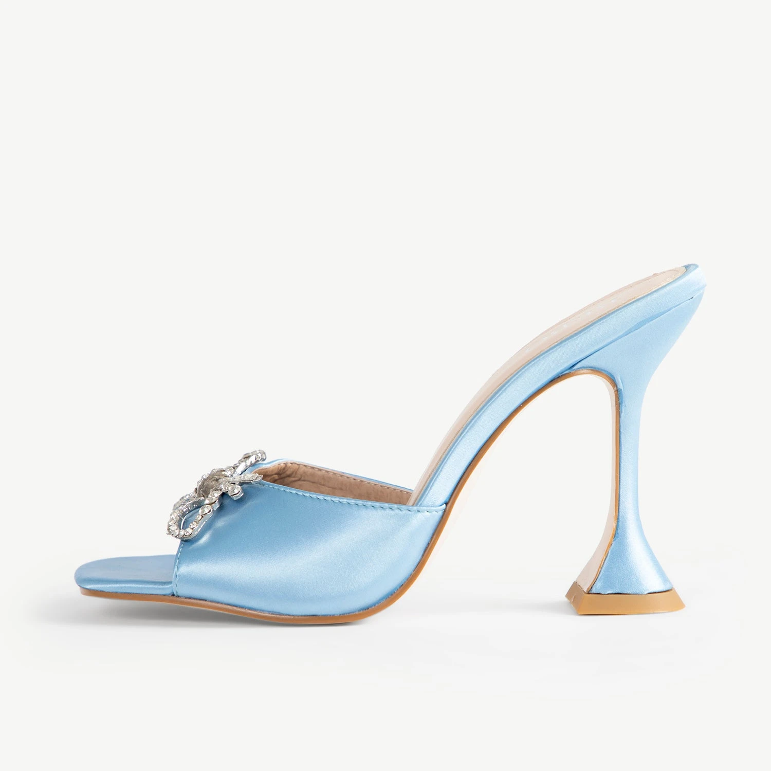 BEBO Rizzle Heeled Mule In Blue - Image 6