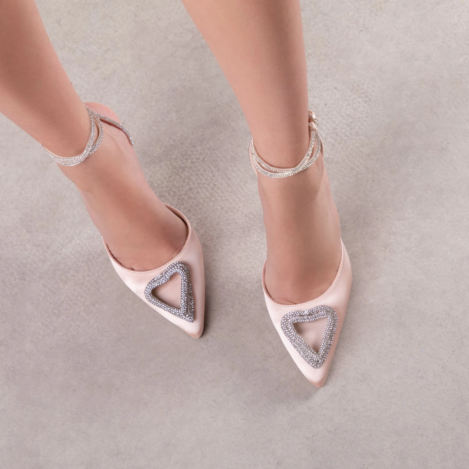 RAID Roana Stiletto Pump In Champagne Satin - Image 4