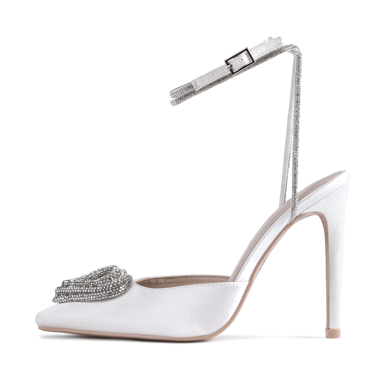 RAID Roana Stiletto Pump In Ivory Satin - Image 6