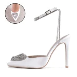 RAID Roana Stiletto Pump In Ivory Satin