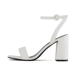RAID Wink Block Heeled Sandal In White