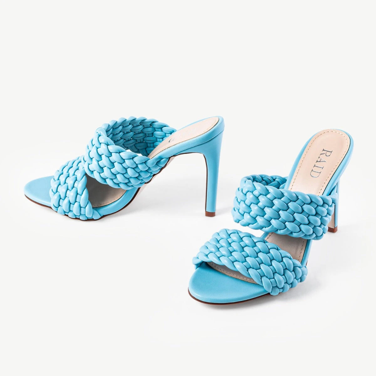 RAID Hazel Heeled Mule In Blue - Image 3