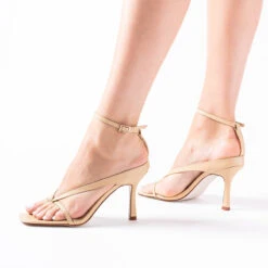 RAID Meeka Square Toe Post Sandal In Nude