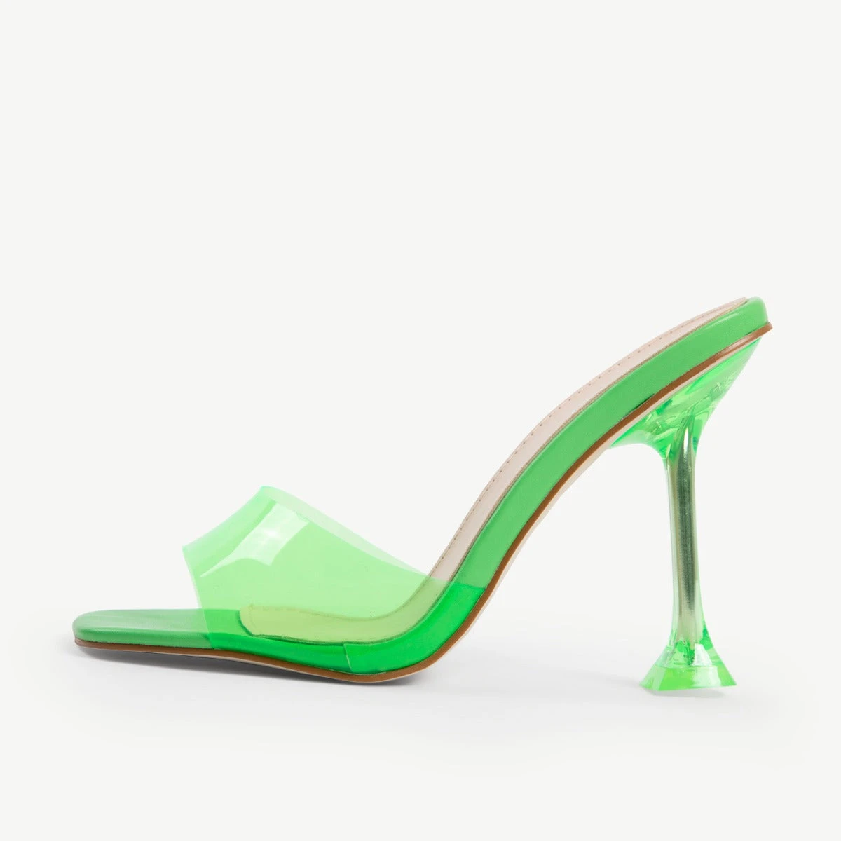 RAID Lily Heeled Mule In Green - Image 7