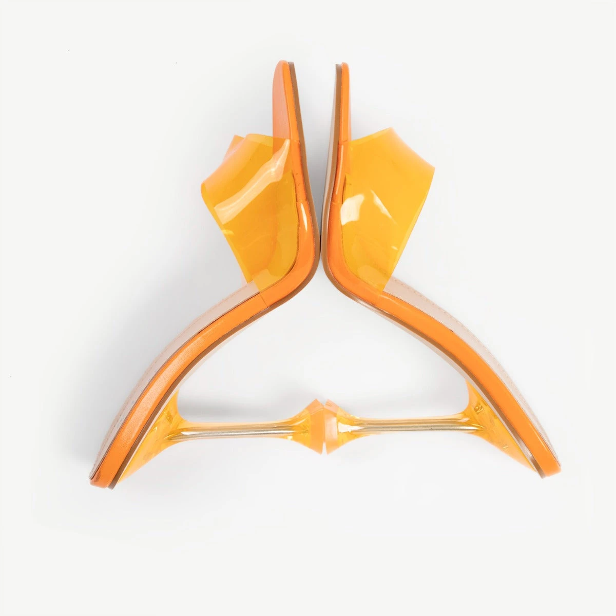 RAID Lily Heeled Mule In Orange - Image 4