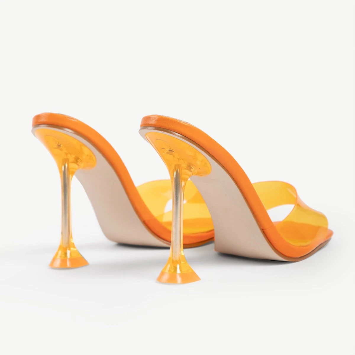 RAID Lily Heeled Mule In Orange - Image 5