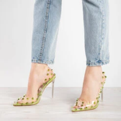 BEBO Mayra Perspex Court Shoe In Green