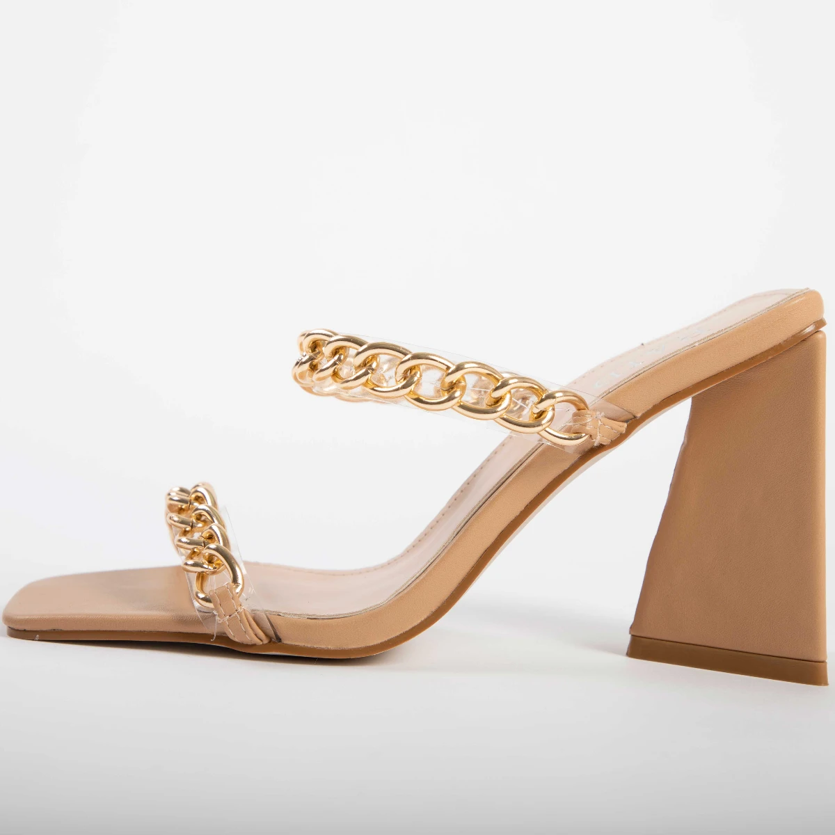 RAID Idella Heeled Mule In Nude - Image 3