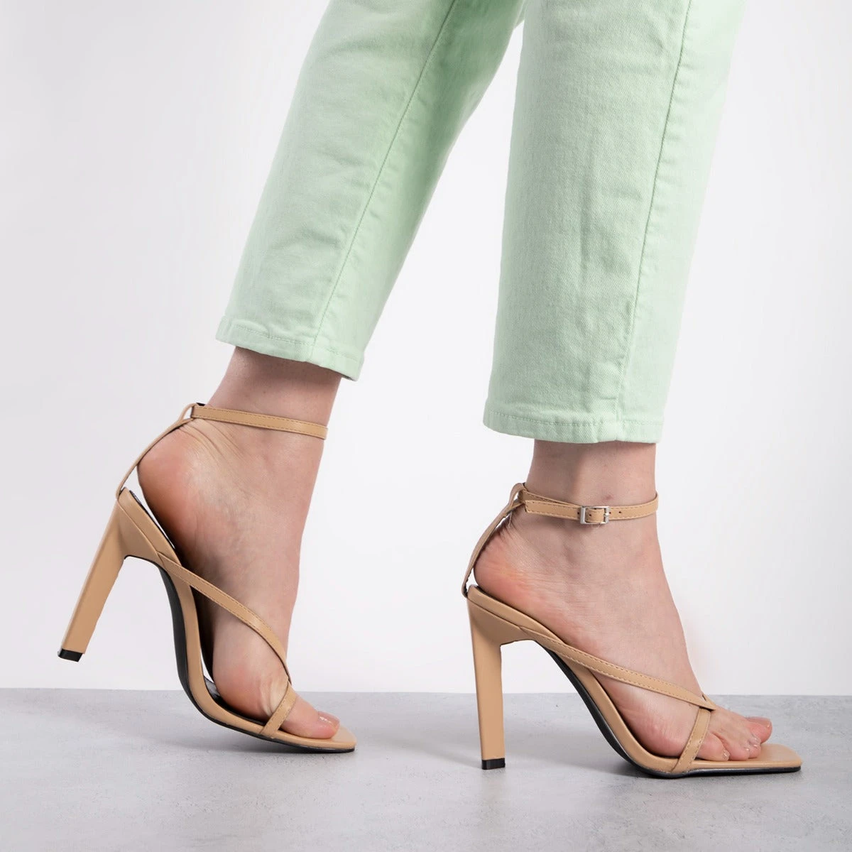 RAID Sabelle Strappy Heel In Nude - Image 2