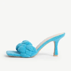 RAID Sandra Padded Mule In Blue Towelling